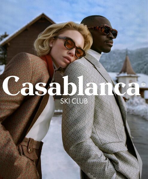 Visiting a glacier for the exclusive CASABLANCA Ski Club –<b> 7 SEAS PRODUCTIONS</b> supports the photo production for <b>CASABLANCA PARIS </b>with photographer Rémi Ferrante on a glacier near Gstaad