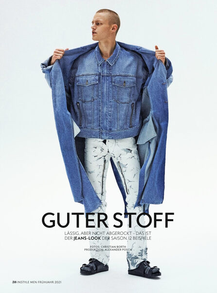 ‘Good Stuff’ - jeans editorial with male model Claas Nemitz, photographed with easygoing &amp; laid-back flair by <b>Christian BORTH c/o SONJA HEINTSCHEL</b> for INSTYLE MEN