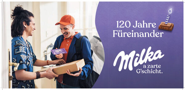 120 years of being there for one another! – thanks to popular demand, MILKA Chocolate is celebrating its 120th Anniversary with styling by Florian OPPITZ C/O MAKING OF and a big contest : Chocolate lovers can send in their wishes to make others happy