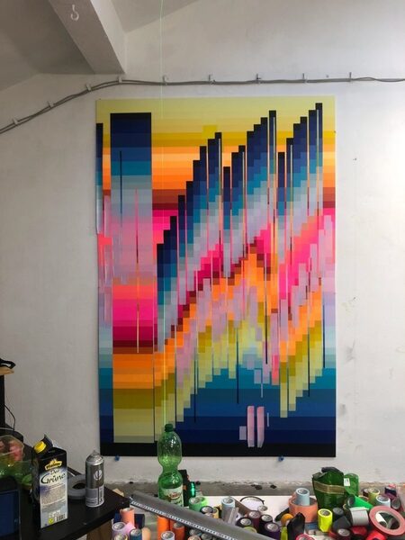 <b>‘I am fascinated by making decisions during the creative process </b>that influence my artistic outcome.’ - new spacial experiences with tape artwork : <b>Tape Artist ATAU is now c/o ART ACT</b>