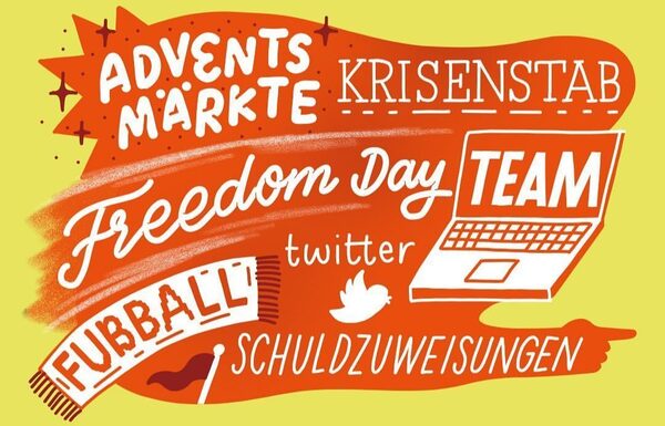 <b>ART ACT</b> : Illustrations for PORSCHE CONSULTING Magazine &amp; VHS, hand-lettered artwork for SPIEGEL, Murals, Live Paintings, Family Poster, Packaging Design ... Flying over Fredinkoland with a look back at the last year