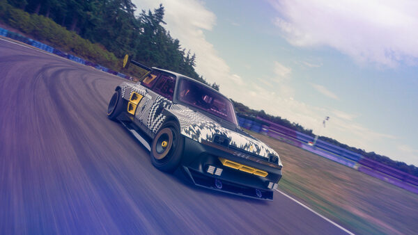 <b>R5 TURBO 3E E-Tech 100% electric</b> - an atmospheric concept car series by photographer Tomek Makolski with creative retouch by <b>RECOM</b>