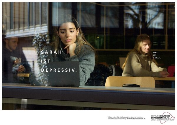 "Auf den zweiten Blick" Kampagne der <b>Stiftung Deutscher Depressionshilfe</b> mit Portraits von <b>PHILIPP RATHMER</b>