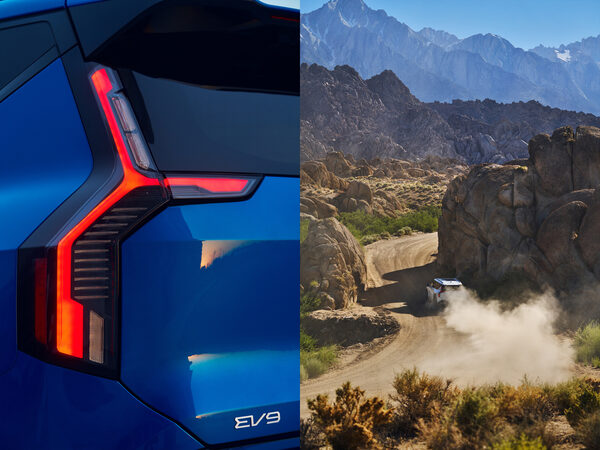 The new KIA EV9 staged by <b>Lisa LINKE c/o SEVERIN WENDELER</b> for KIA USA and David &amp; Goliath