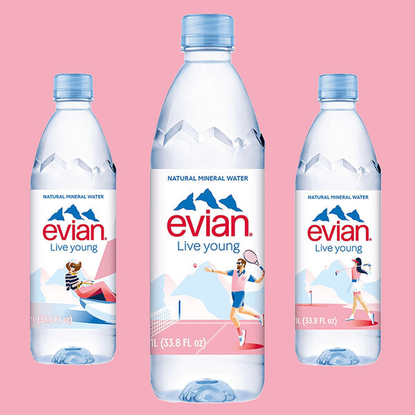 <b>EVIAN 'Mountain of Youth Sport Limited Edition' </b>- Label Design von<b> Pietari POSTI c/o 2AGENTEN</b>