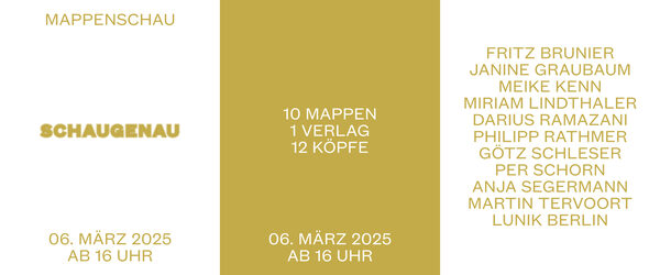 <b>GoSee </b>recommends: <b>SCHAUGENAU – Portfolio Review for the Creative Industry </b>on March 6th, 2025 at <b>LUNIK BERLIN</b>