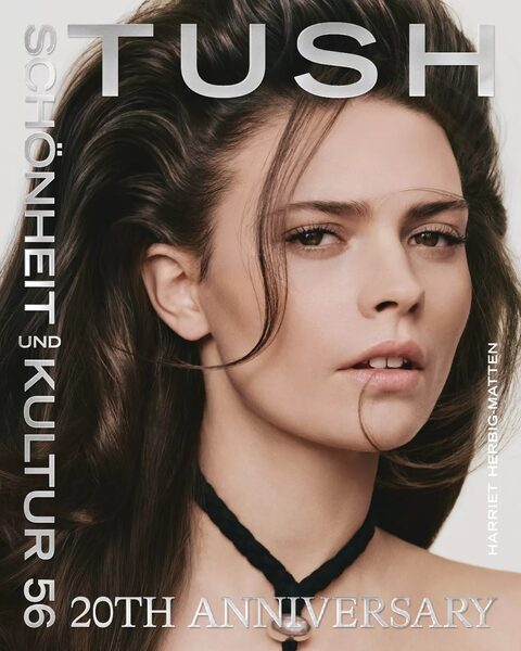 <b>20 years of TUSH Magazine</b>, we celebrate with cover girl Harriet Herbig-Matten - the 56th cover and spread were finalized by post-production <b>ONE HUNDRED BERLIN</b>
