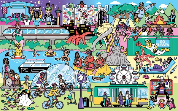 Brand new work for<b> Seattle Met Magazine</b> about what to do in Seattle with your kids in Summer - by <b>James Clapham c/o MAKING PICTURES</b>