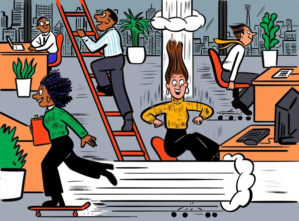 Skill-based organization is the topic in PERSONAL magazine - the cover story was illustrated by Mark Long for HAUFE Verlag