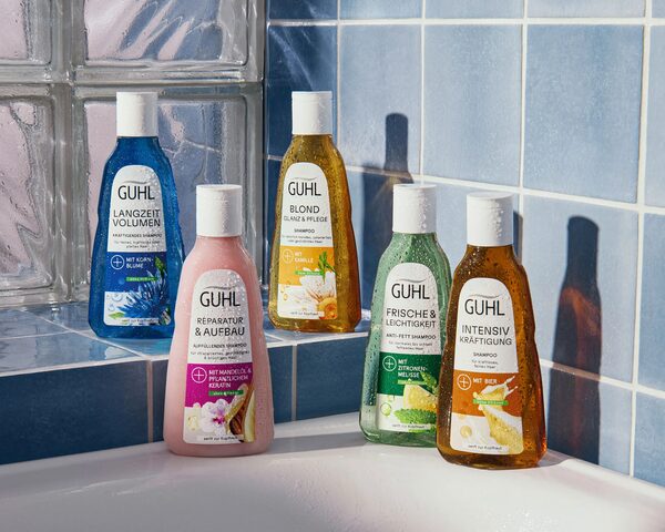 "Let's make Shampoo guhl again!" – the GUHL stills campaign by photographer Marcel Frommer, post-produced by ONE HUNDRED BERLIN