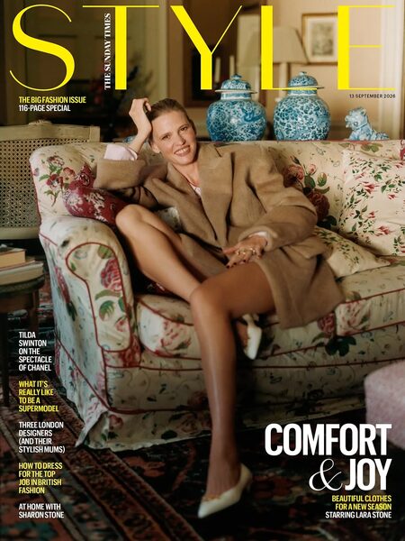 James Harvey-Kelly photographed Lara Stone for the cover story of the September 26 issue of The Sunday Times Style