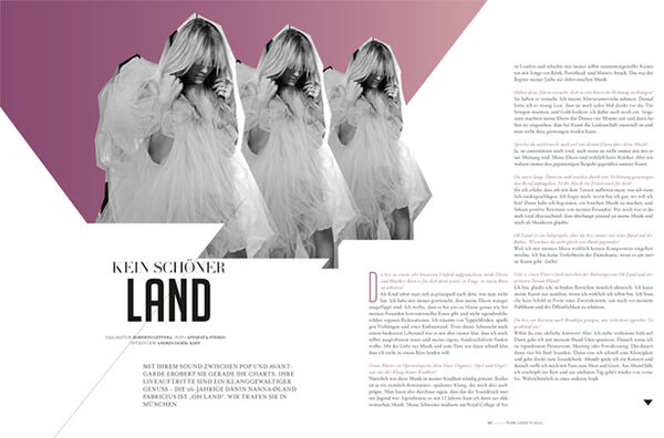 NEW : <b>Apparat + Stereo</b>; fashion and beauty photographers, Munich; editorials for MADAME, advertorial in ELLE, Danish electro pop diva OHLAND for TUSH