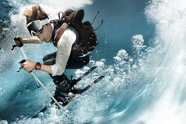 Unterwasser-Ski für Uhrdesigner LINDE WERDELIN und PLAZA Mag, Engel vs. Teufel bzw. Party &amp; Work für GQ Russia plus Freies von Unterwasser-Spezialistin <b>Zena Holloway</b>
