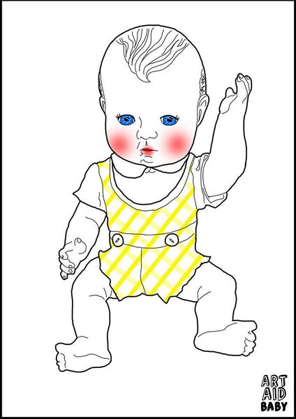 <b>ART AID BABY Charity</b> fundraising for Ingela och Vi – GoSee recommends buying art and supporting a artist offspring