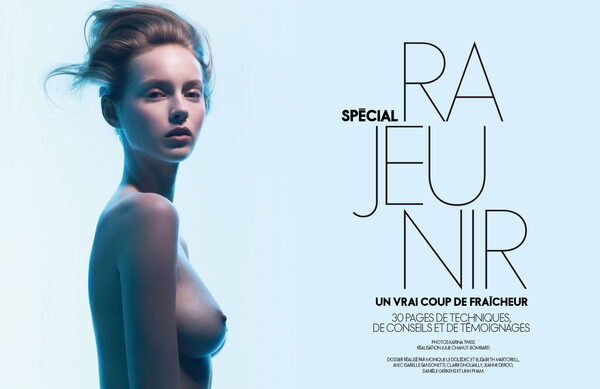 ELLE Spécial Rajeunir and ‘The Laid-Back Lip’ for Grazia UK – photos by <b>Karina TWISS</b>