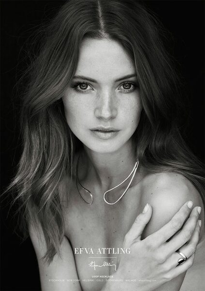 <b>Asa TALLGARD</b> captures Swedish top model Mona Johannesson for the EFVA ATTLING 2015 Jewellery campaign. Read the interview with the internationally renowned jewellery designer on GoSee