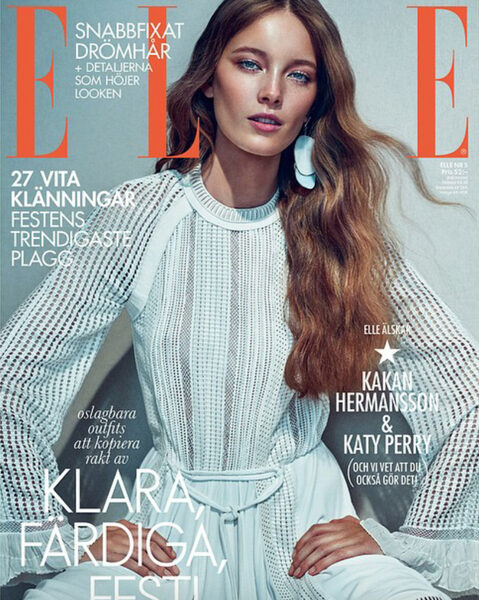 Super-Cover-Model der ELLE Sweden Mai 2015: <b>Mildred GUSTAFSSON</b> c/o LOUISA MODELS, in Szene gesetzt von Boe Marion