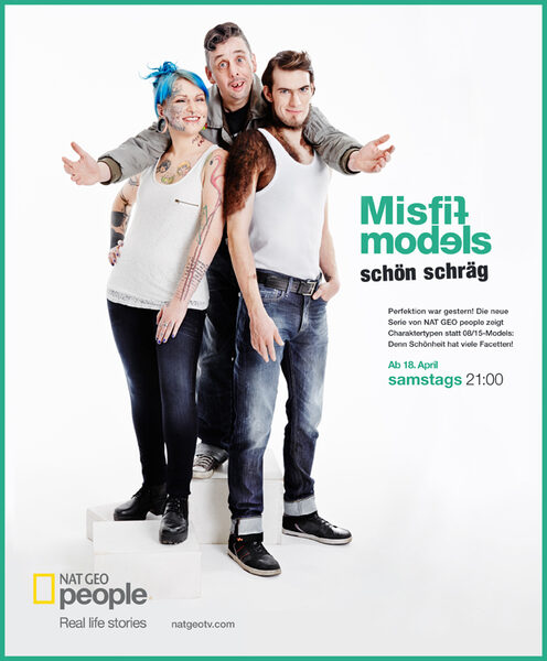 Extraordinary Misfit models in series on NAT GEO TV. post production by <b>RAMONA REUTER</b>; we have the motif on GoSee
