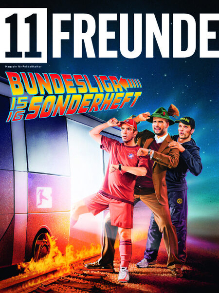 German Soccer League mag's 11FREUNDE 2015/16 special with a title illustration by <b>Alfons KIEFER</b>