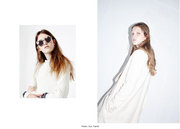 Model Tessa Bruinsma beweist vollen Fashion-Durchblick im EYEWEAR Mag - Styling <b>Saskia SCHMIDT</b> c/o BIGOUDI