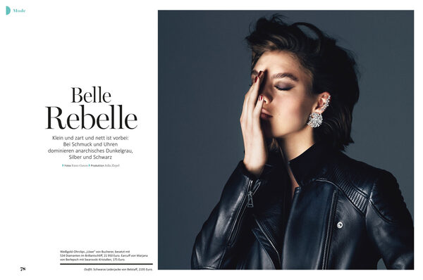 Beauty support by <b>Gabriela Speckbacher</b> c/o BALLSAAL : 'Belle Rebelle' in MYSELF mag and AIGNER CARA MIA campaign
