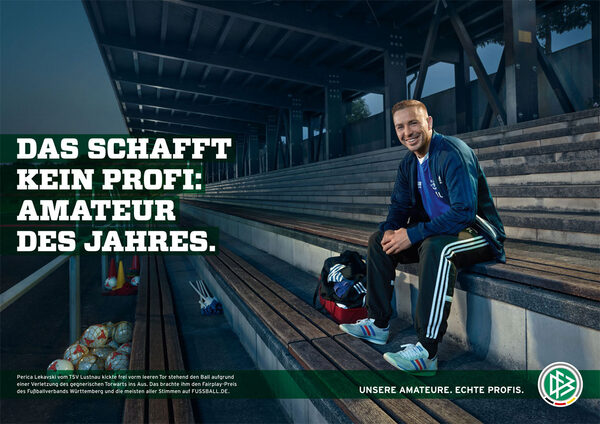 'Our amateurs. Real professionals.' KLAUS STIEGEMEYER photographer <b>Olaf HEINE</b> shoots for DFB; we have two motifs for you on GoSee