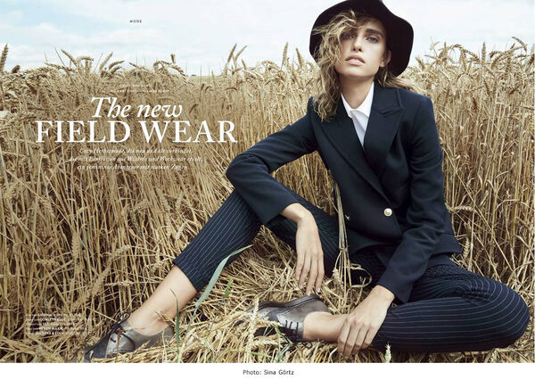 'The New Field Wear' im CONLEYS Magazin von Hair &amp; Make-up Artist <b>Anja FICHTENMAYER c/o BIGOUDI</b>, Fotos Sina Görtz