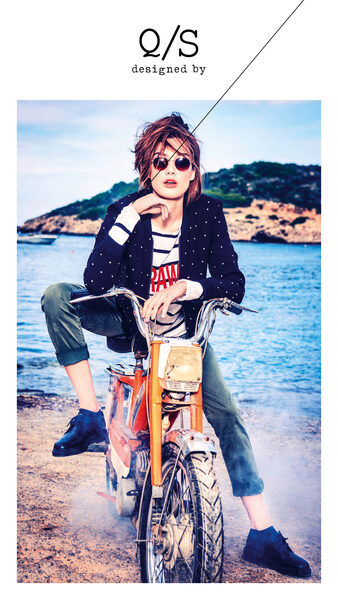 QS DESIGNED BY S/S 2017 campaign with DJ Robin Schulz, photographed by Ellen VON UNWERTH in Ibiza, with production support by <b>NU PROJECTS</b>
