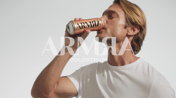The commercial for the innovative drink ARMRA Colostrum Soda by Plainsight - post-production including color grading by ONE HUNDRED BERLIN